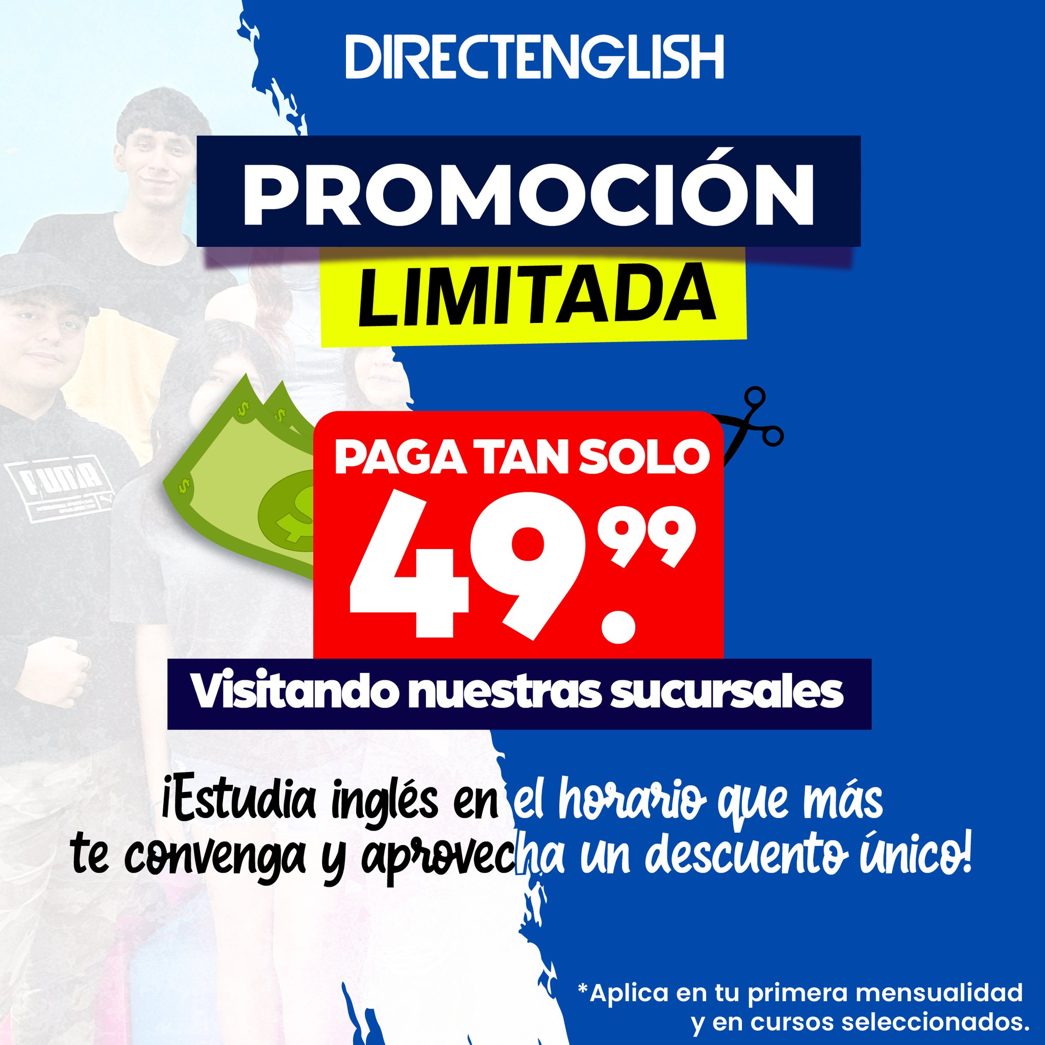 Direct English image ad example