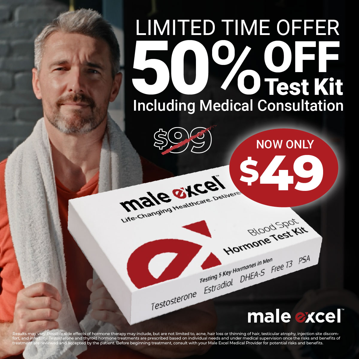 Male Excel ad — Life-Changing Healthcare