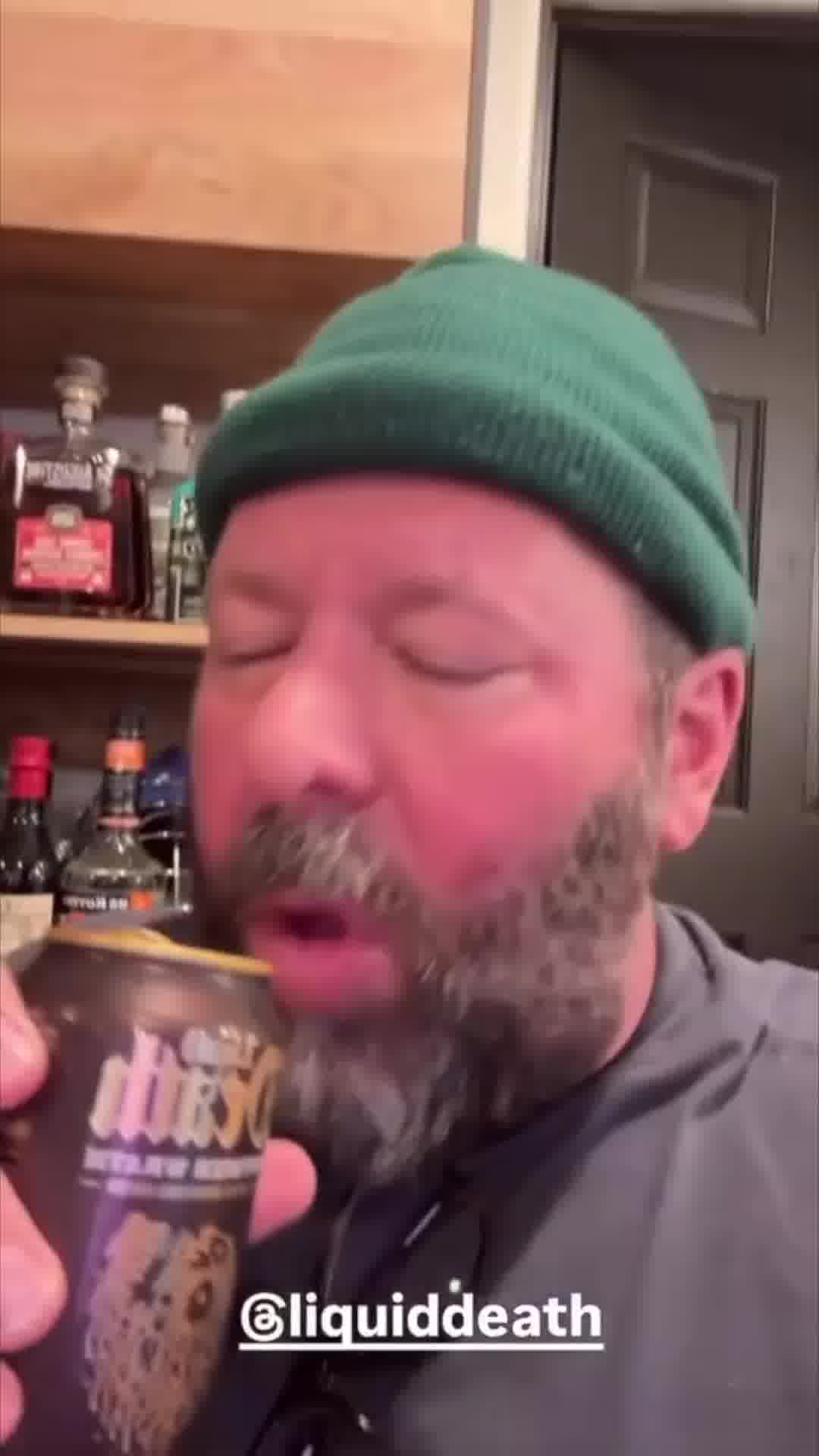 Liquid Death video ad — Root Beer Sparkling Water UGC Review