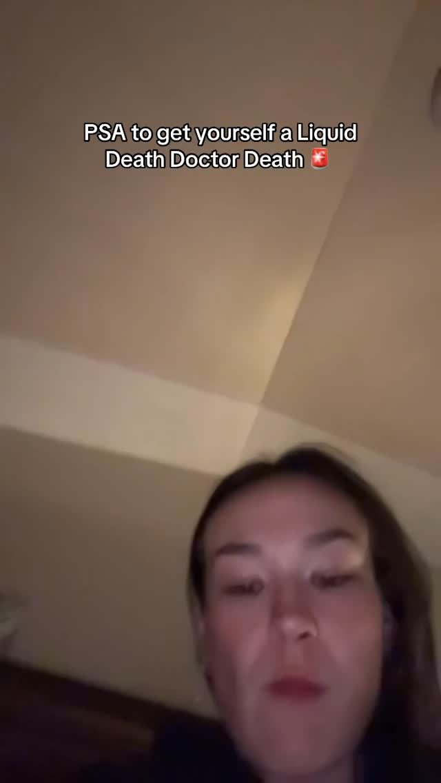 Liquid Death video ad — Dr Death Taste Test UGC