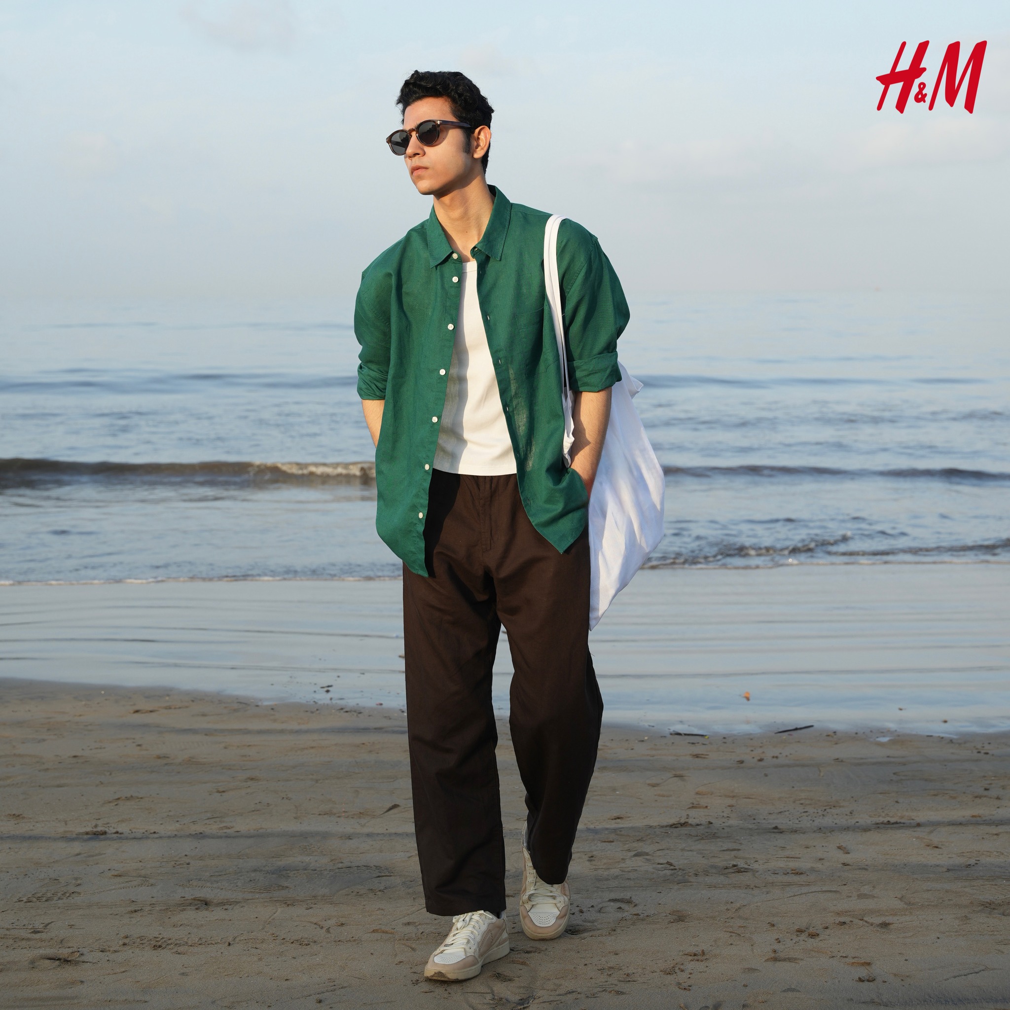 H&M image ad — New in: Linen Days