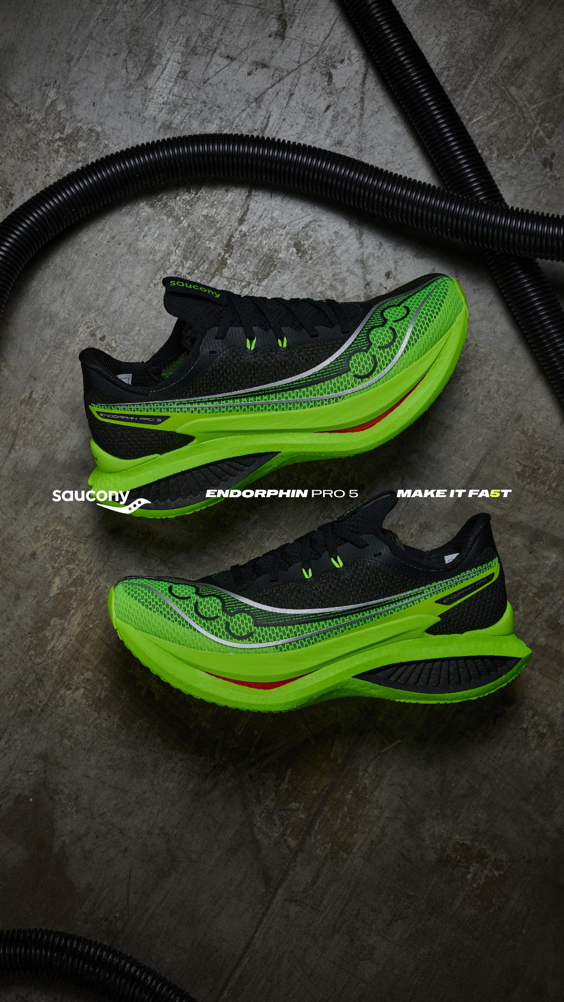 Saucony image ad — New Endorphin Pro 5