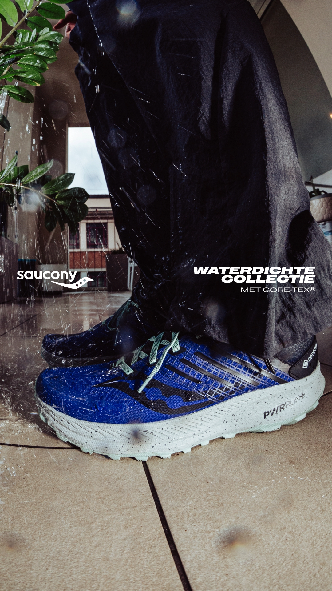 Saucony image ad — GORE-TEX Waterproof Collection