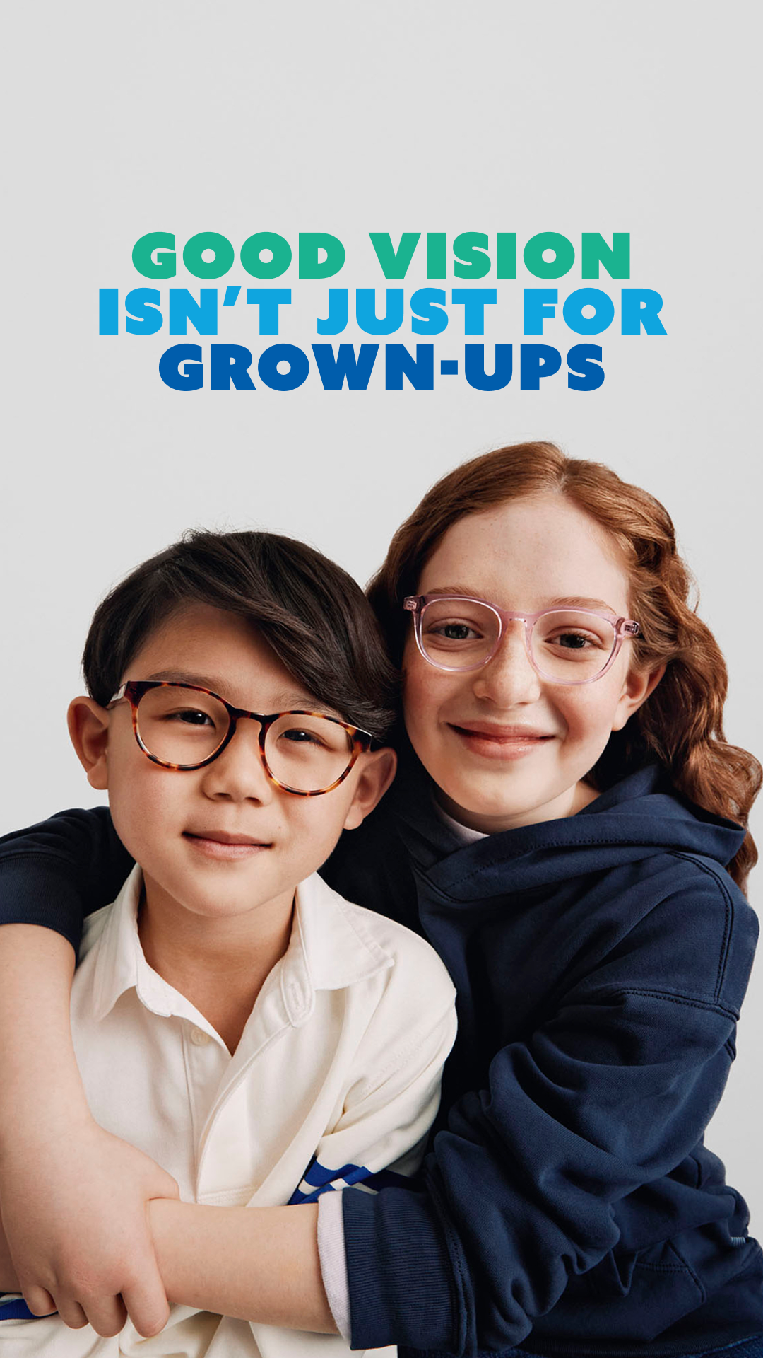 Warby Parker image ad — We Make Kids' Glasses Too