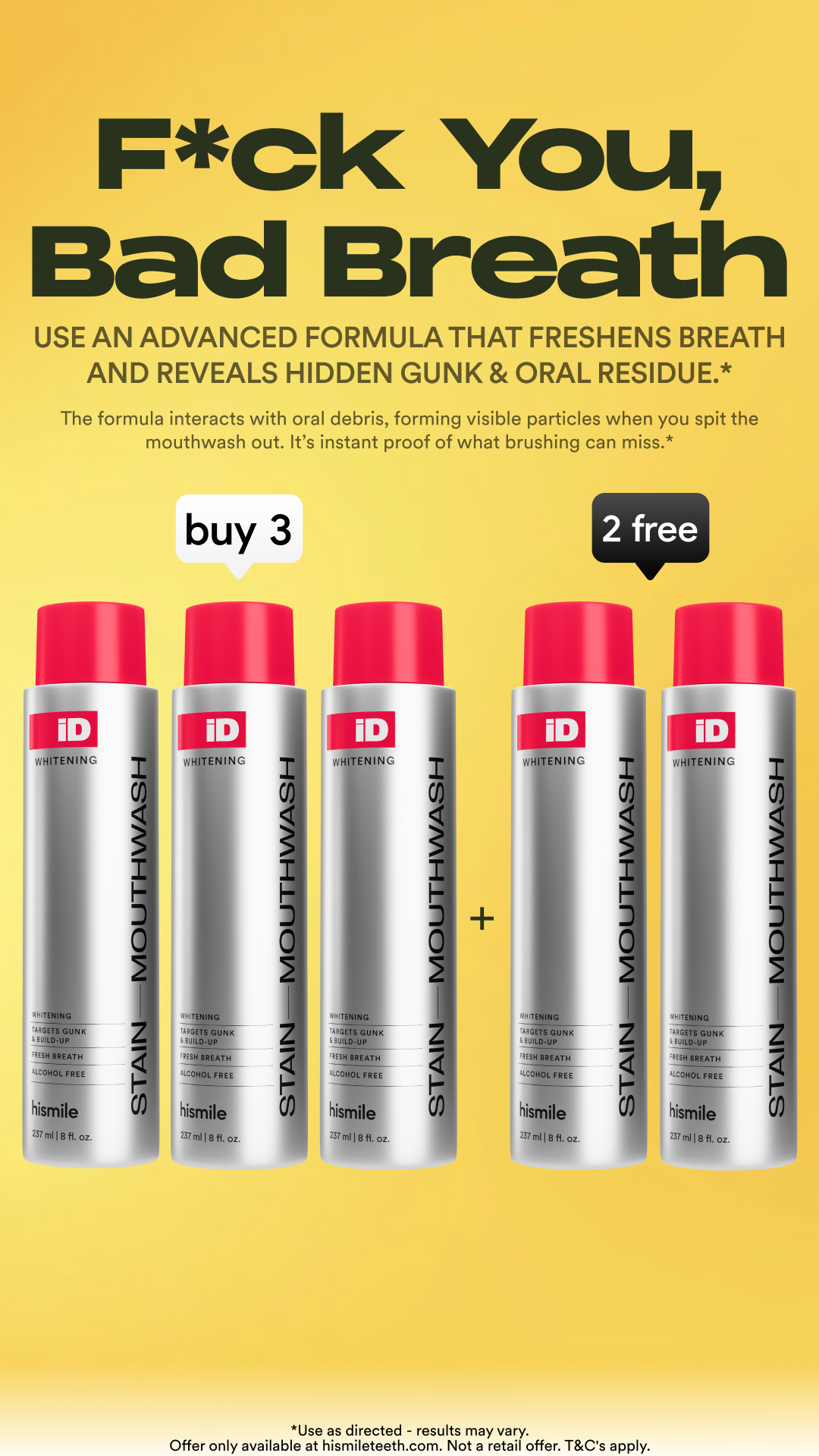 Hismile image ad example