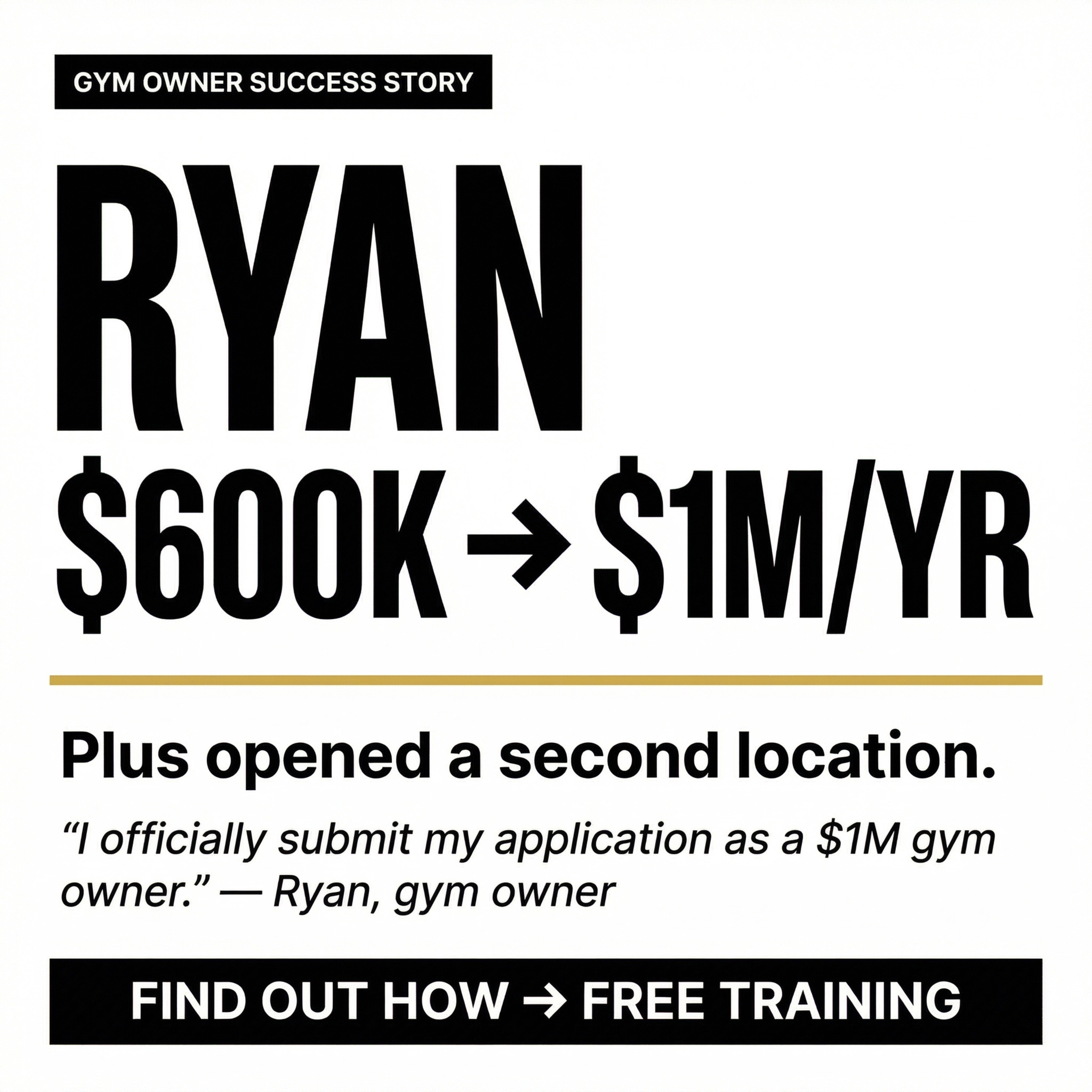 Gym Launch image ad example