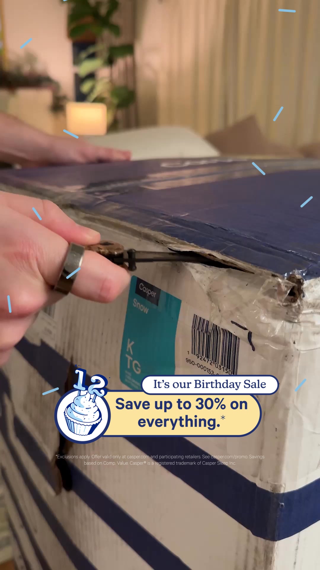 Casper video ad — Birthday Sale UGC: Up to 30% off