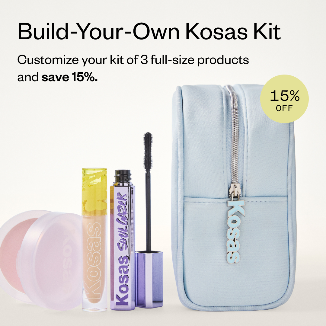 Kosas image ad — Build Your Own Kosas Kit — Save 15%