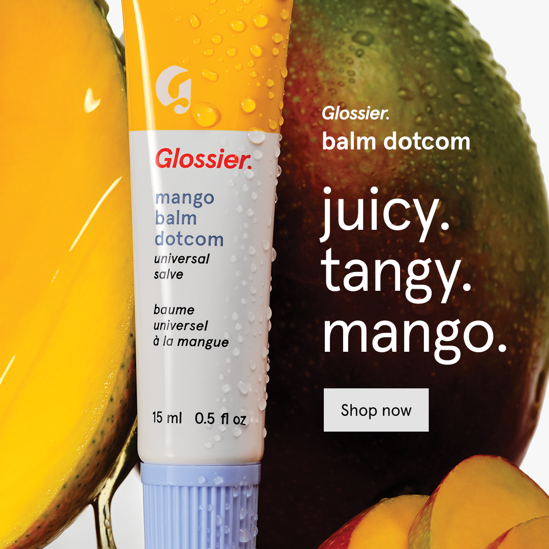 Glossier image ad — Balm Dotcom — The Do-Everything Lip Balm