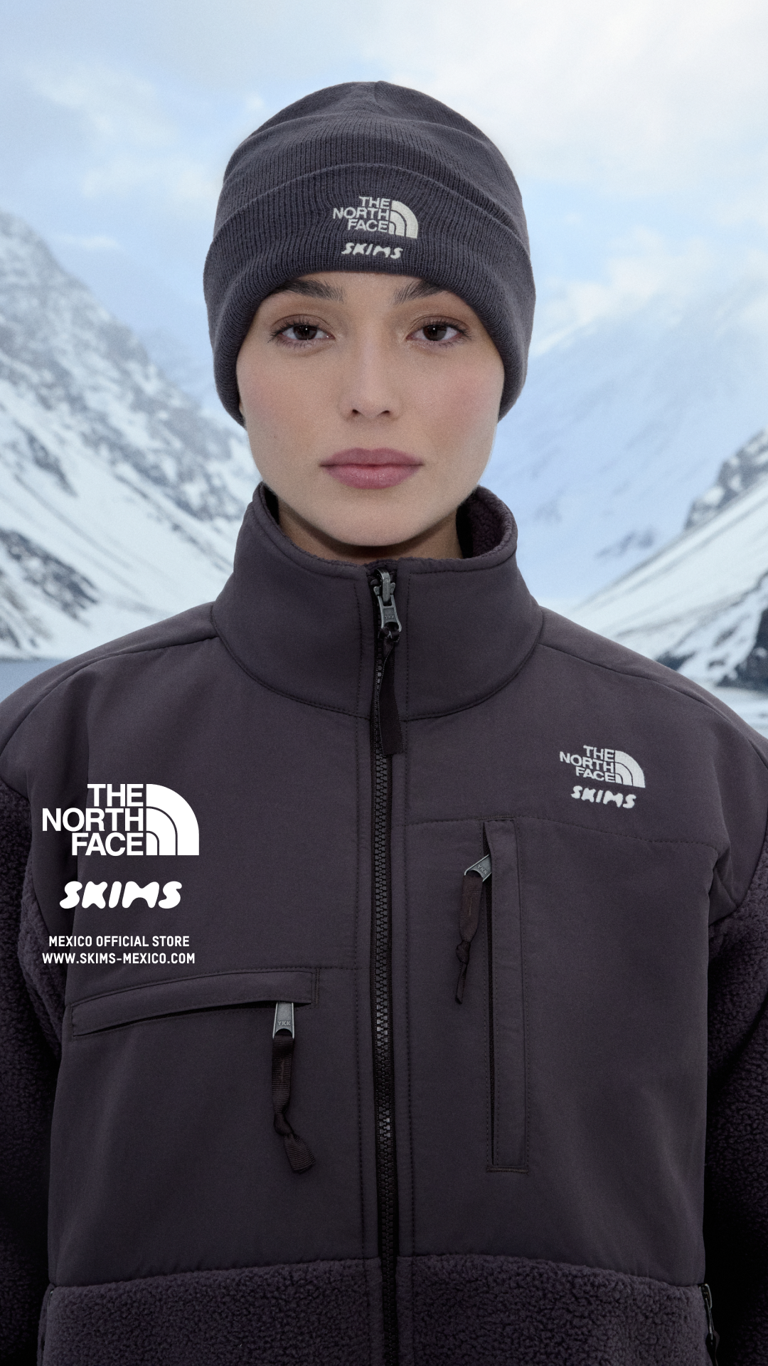 SKIMS image ad — The North Face x SKIMS Collection