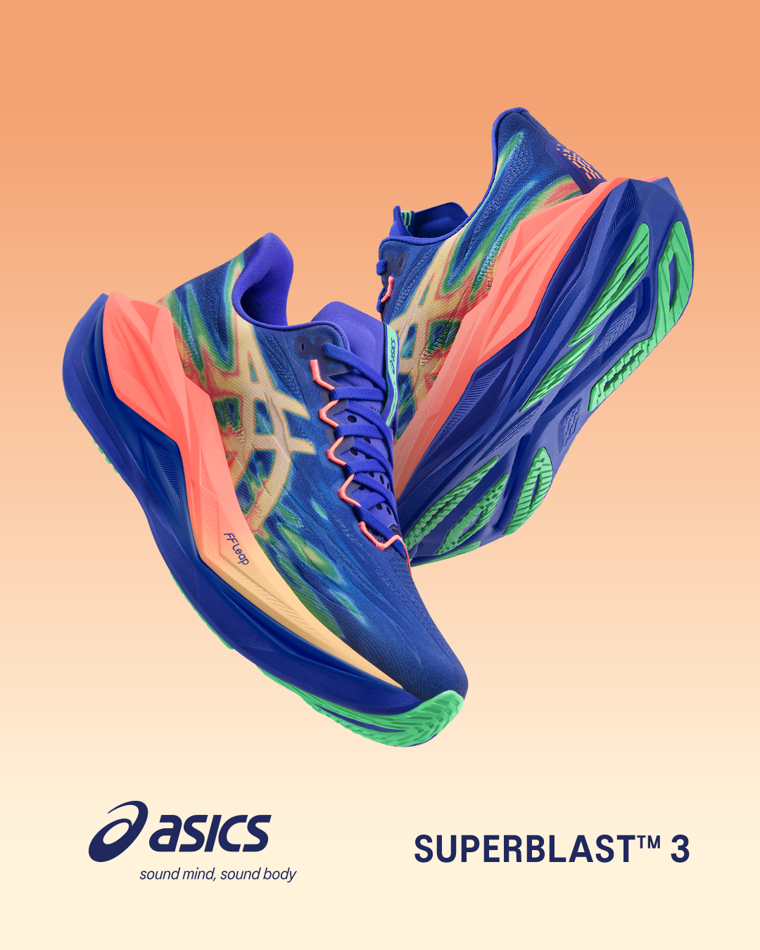 ASICS image ad — Superblast 3 — More Energy to Move