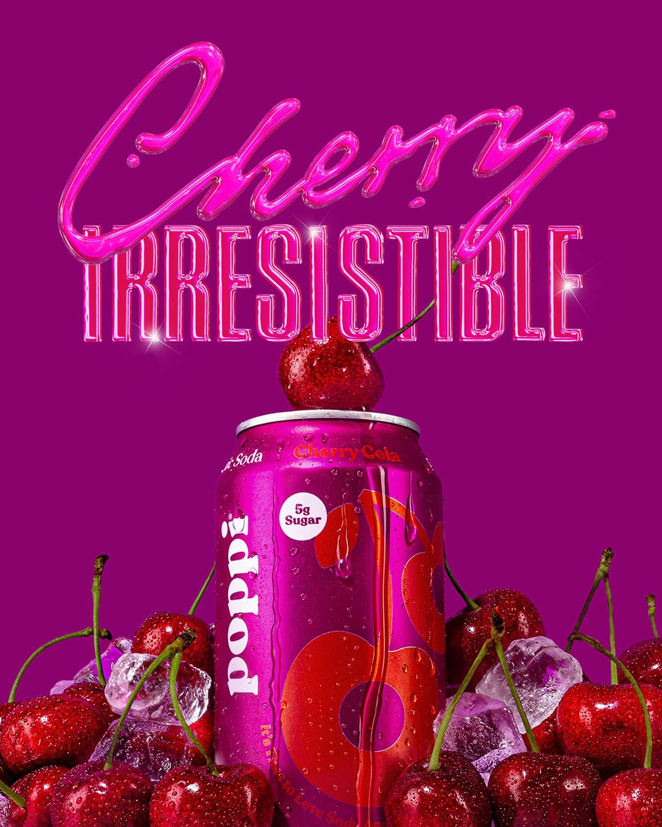 Poppi image ad — Cherry Cola — Bold New Flavor Launch