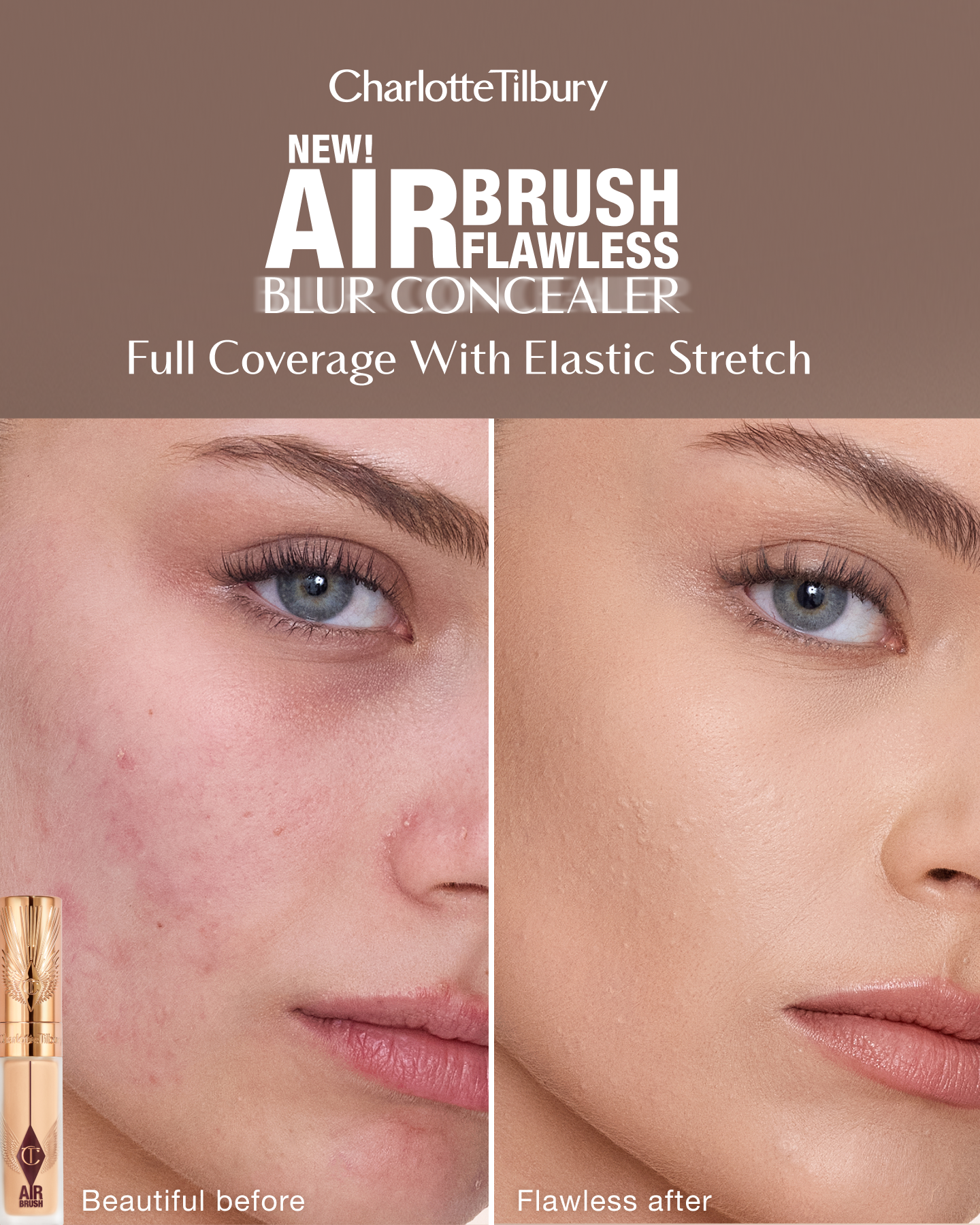 Charlotte Tilbury image ad — NEW! AIRBRUSH CONCEALER ✨