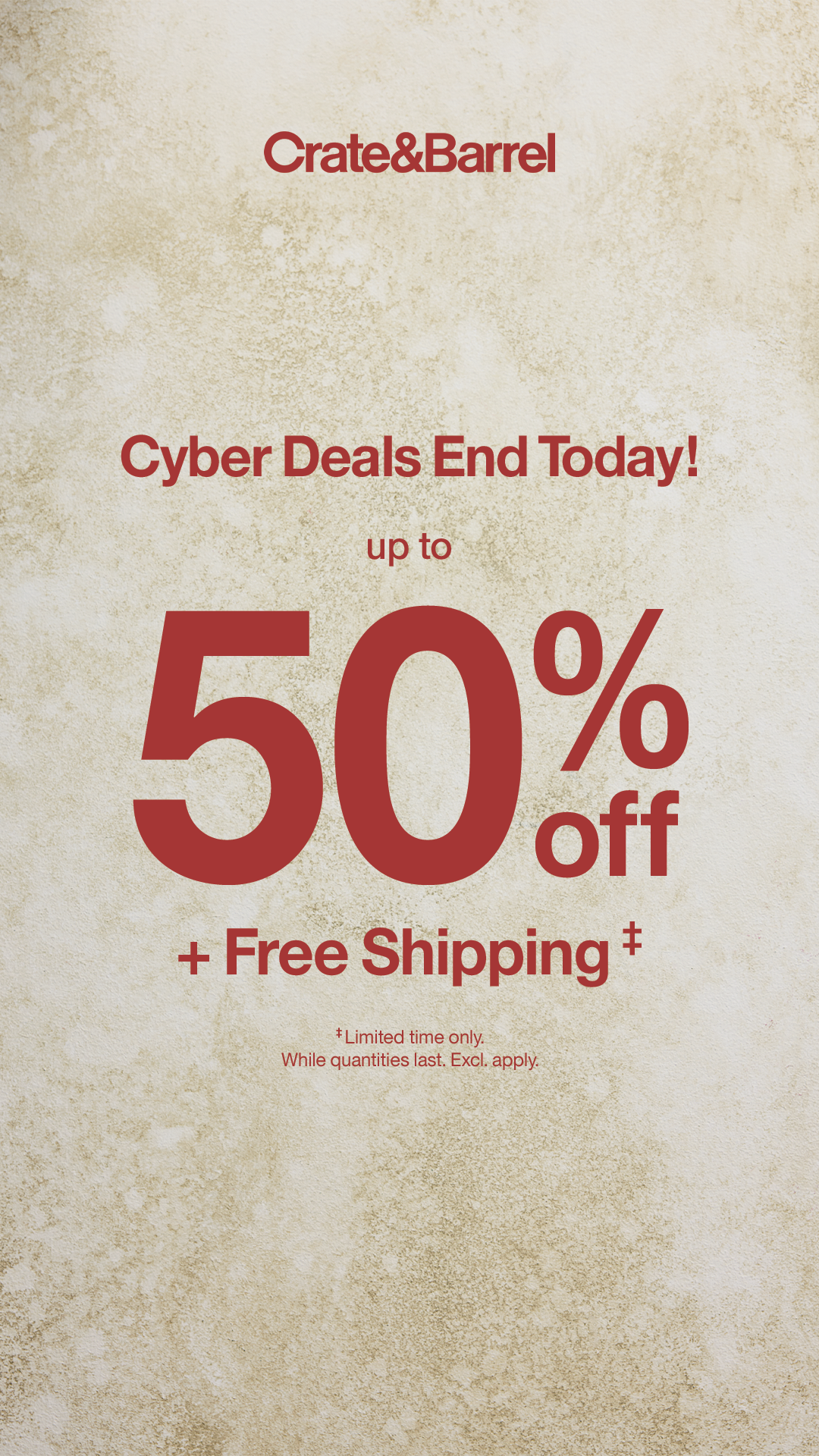 Crate and Barrel Black Friday ad