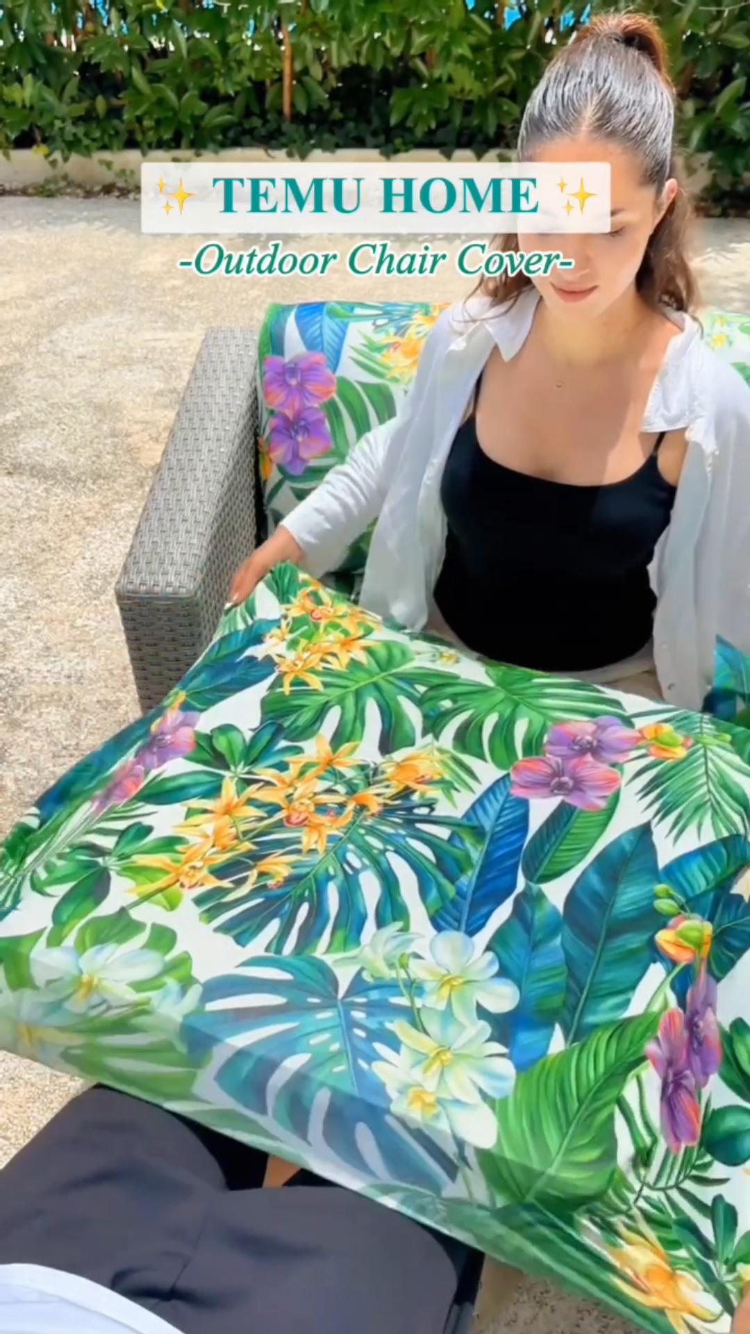 Temu video ad — Outdoor Chair Covers Budget Decor