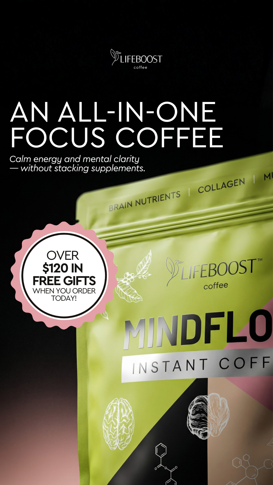Lifeboost Coffee image ad example