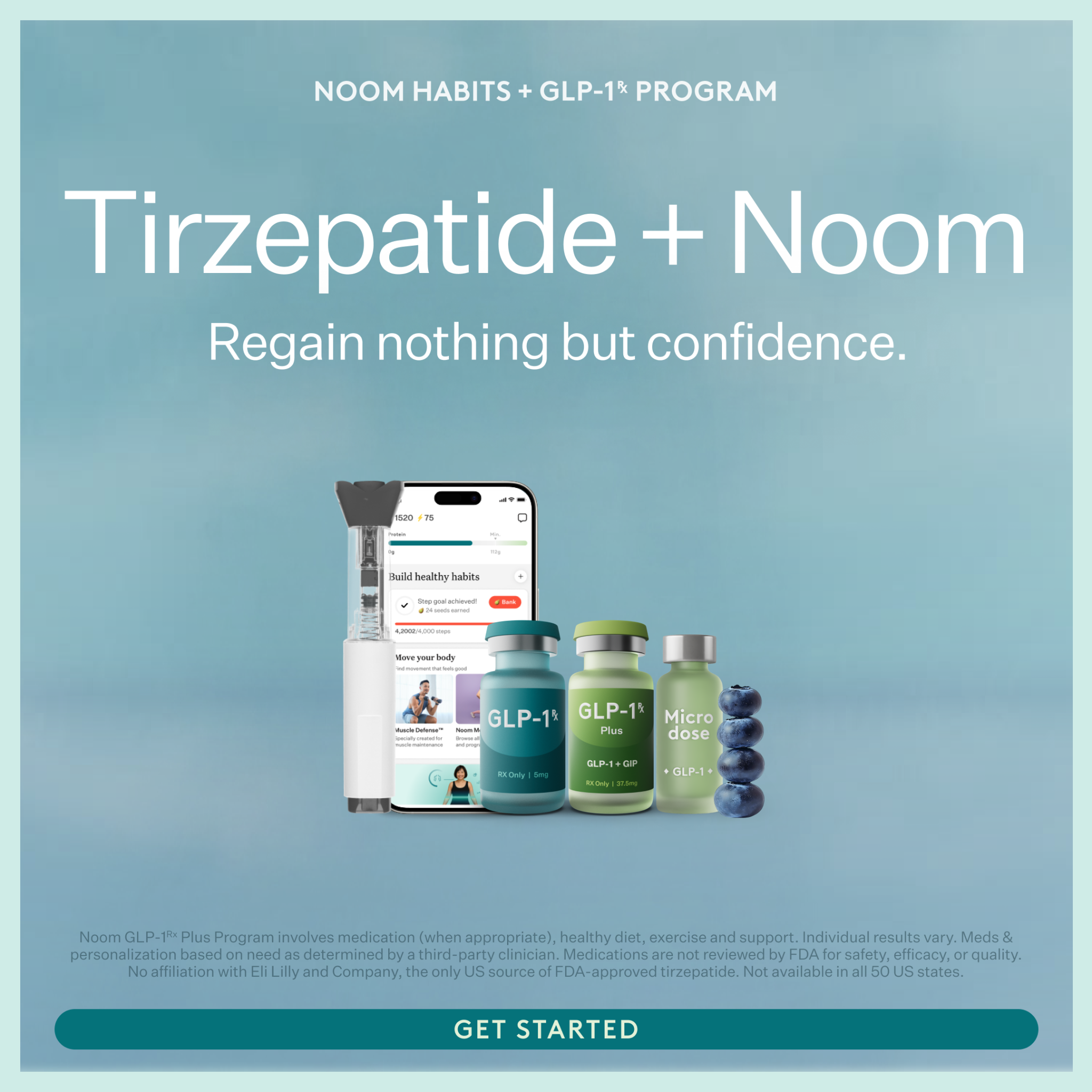 Noom image ad — GLP-1RX Plus: A Dual-Pathway Approach