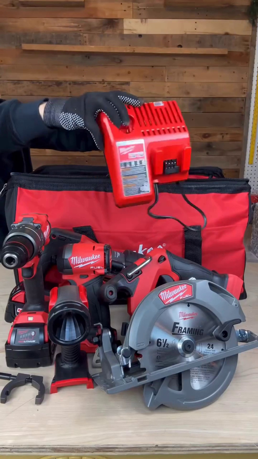 Temu video ad — Milwaukee M18 5-Tool Combo Kit Unboxing