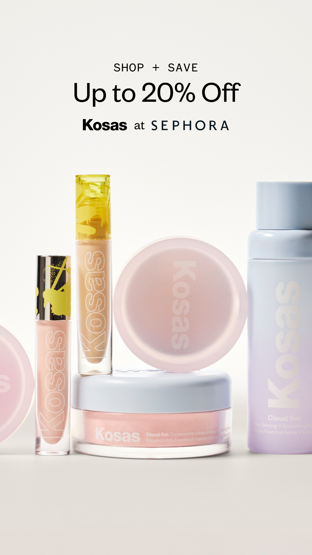Kosas image ad — Kosas at Sephora — 20% Off