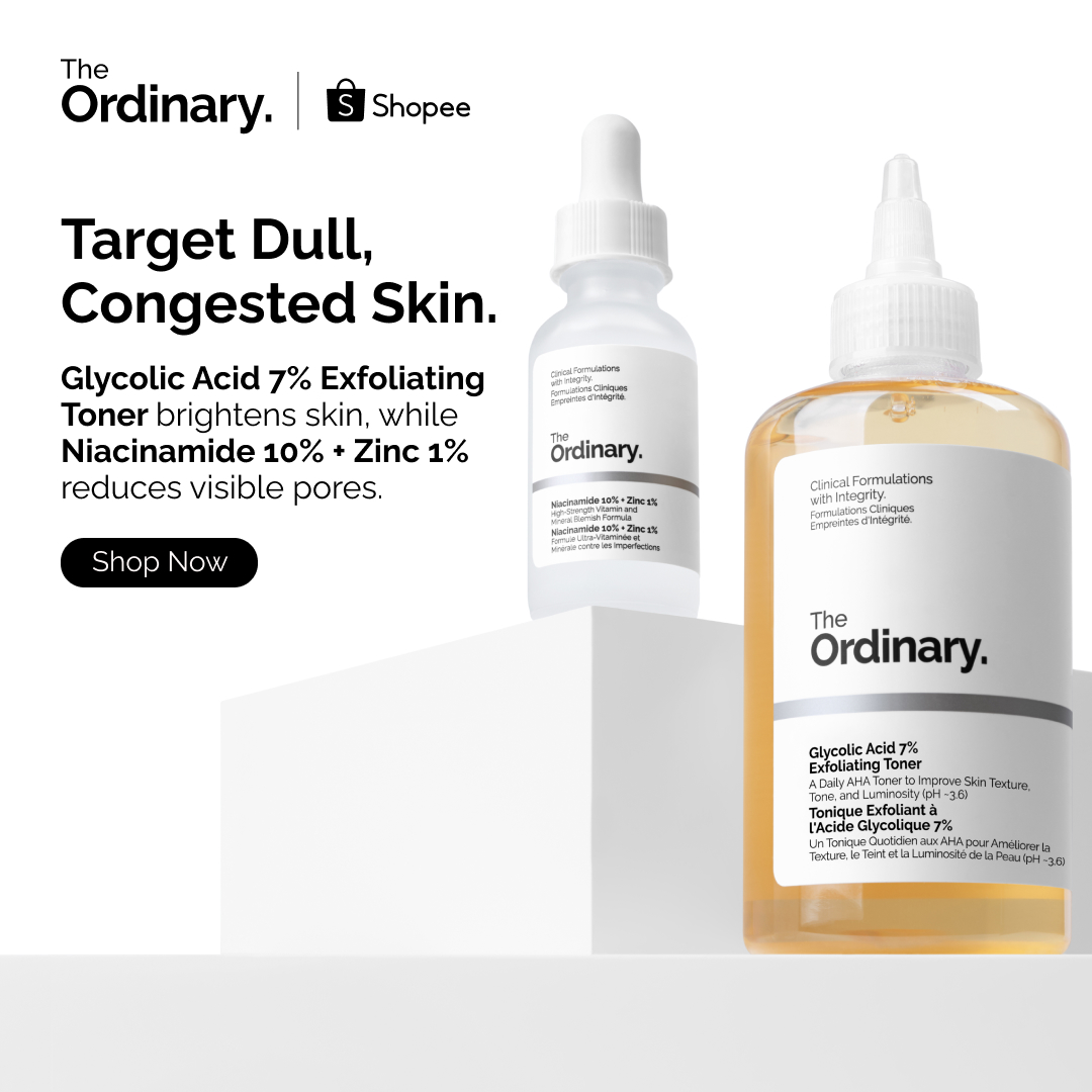 The Ordinary image ad — For Smoother, Brighter Skin.