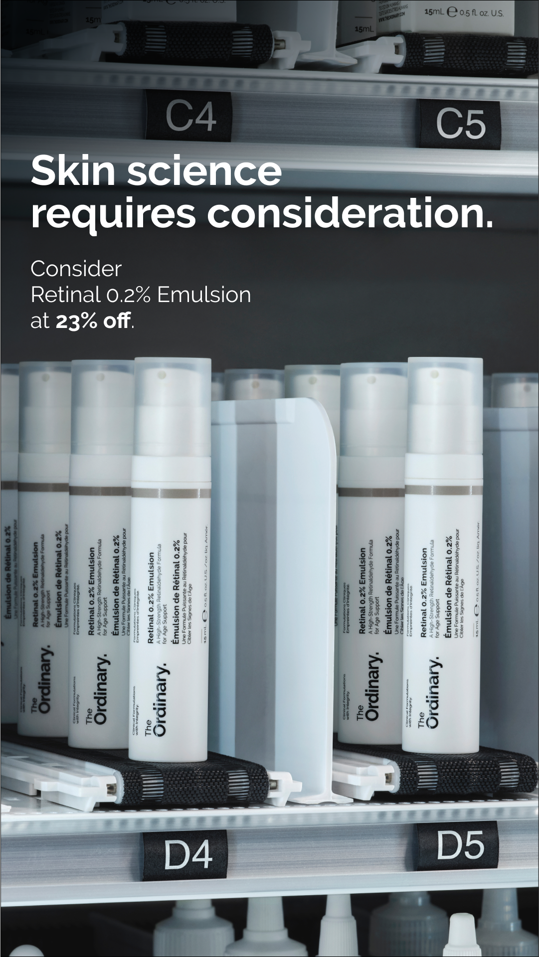 The Ordinary image ad — Consider your skincare.