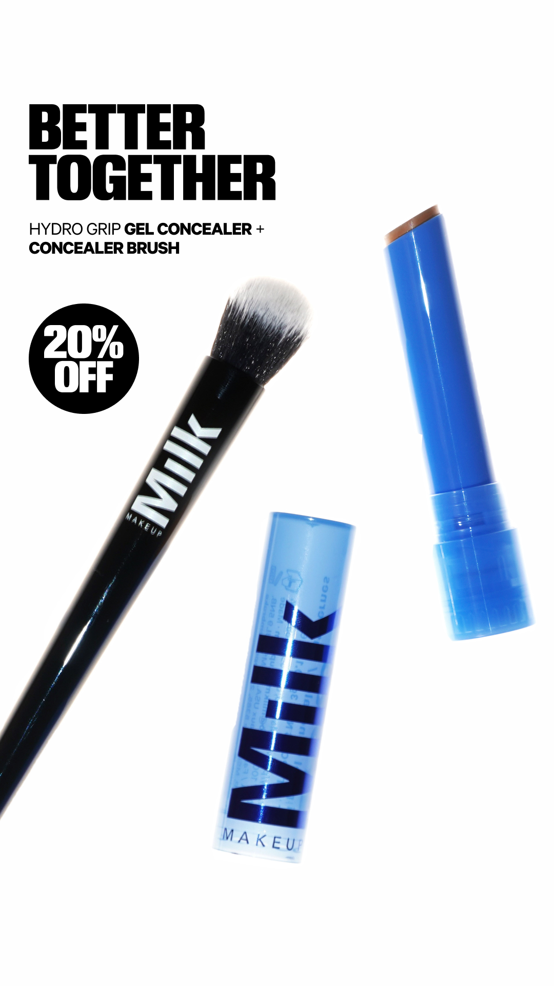 Milk Makeup image ad — 20% Off Concealer + Brush