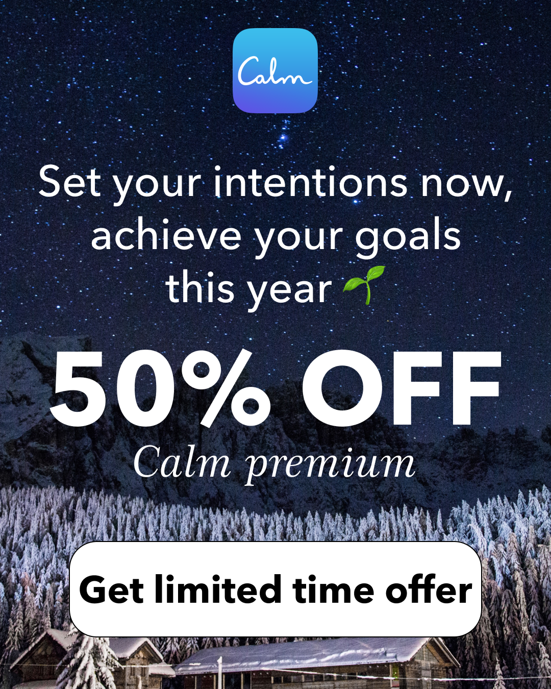 Calm image ad — Calm New Member Offer