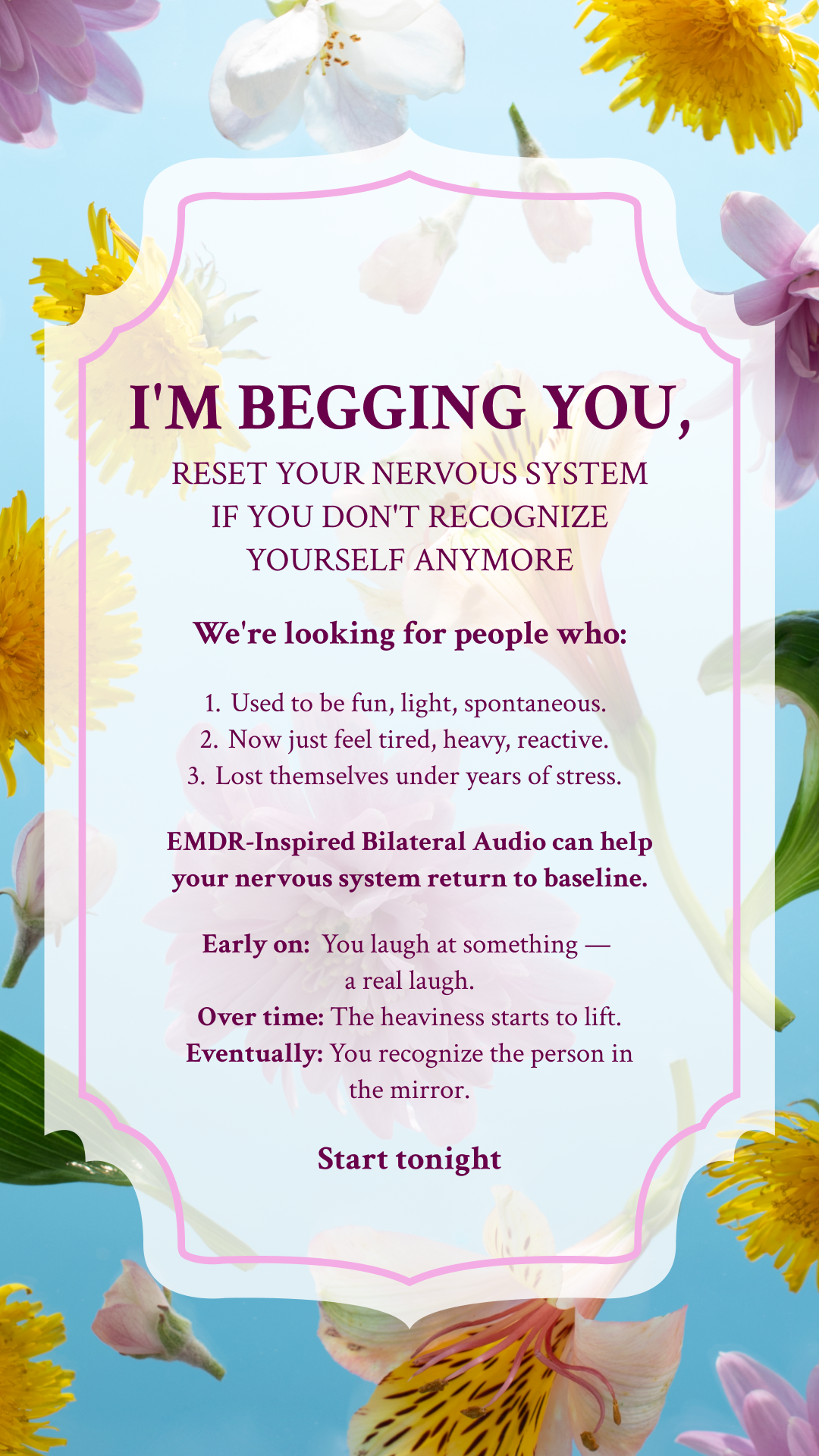 Calm image ad example