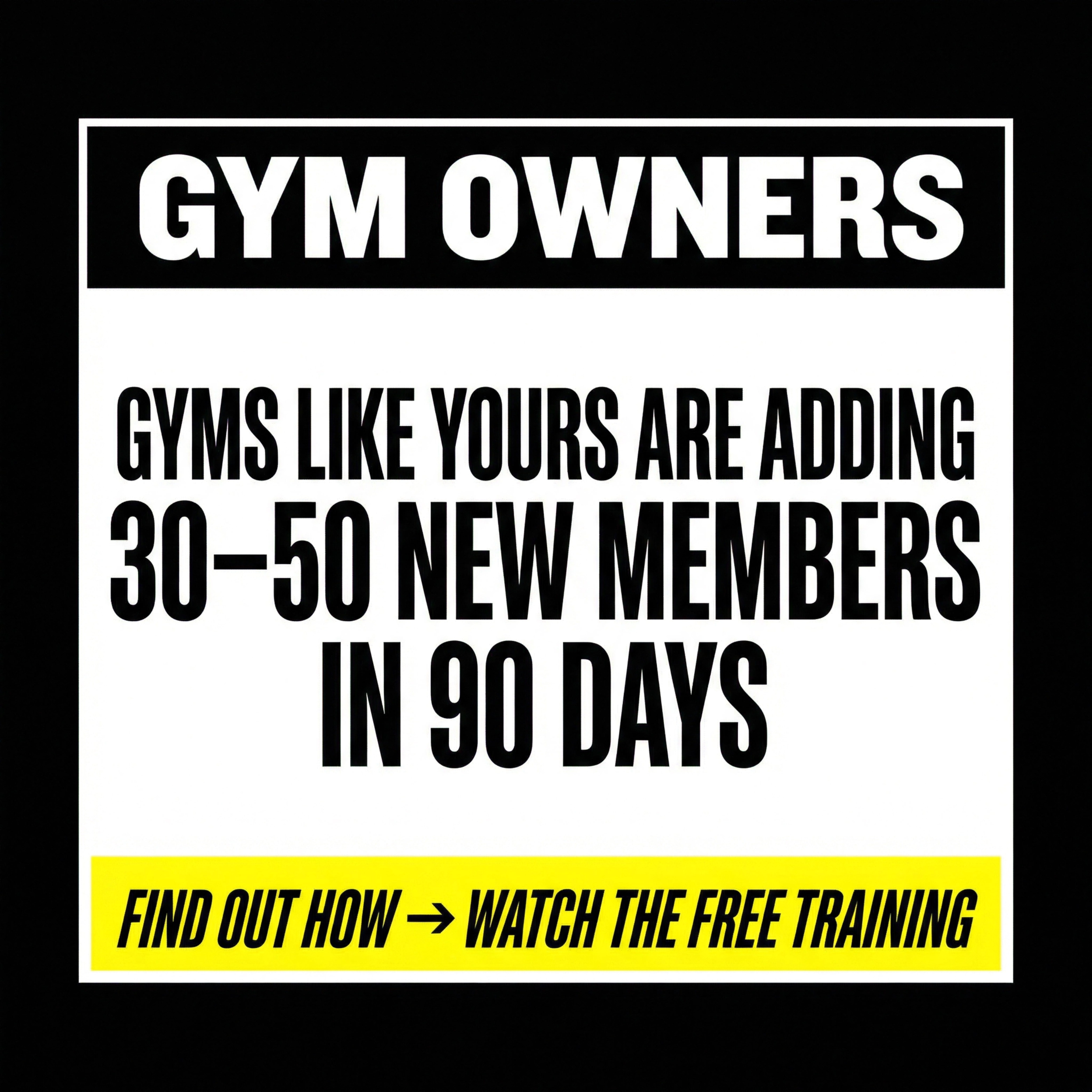 Gym Launch image ad example