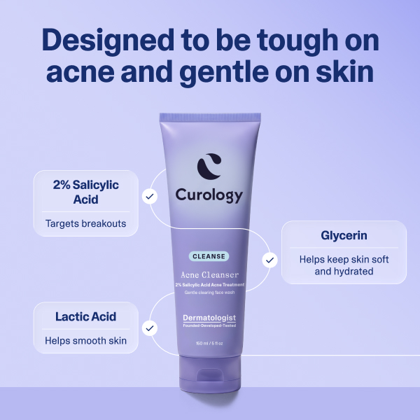 Curology image ad — Meet Curology's new Acne Cleanser with 2% Salicylic Acid