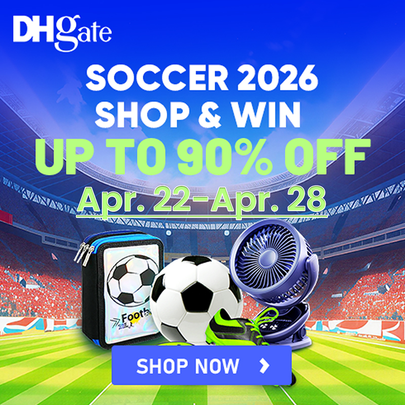 DHgate image ad — 2026 Football — Up to 90% Off