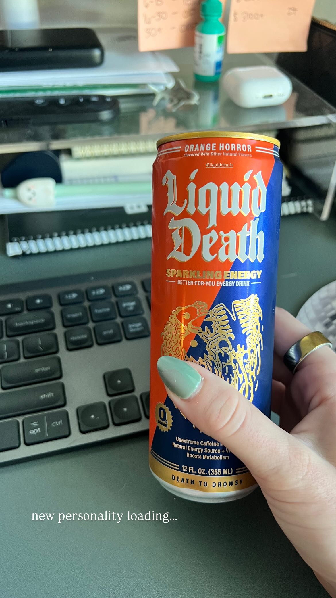 Liquid Death image ad — New Personality Loading UGC