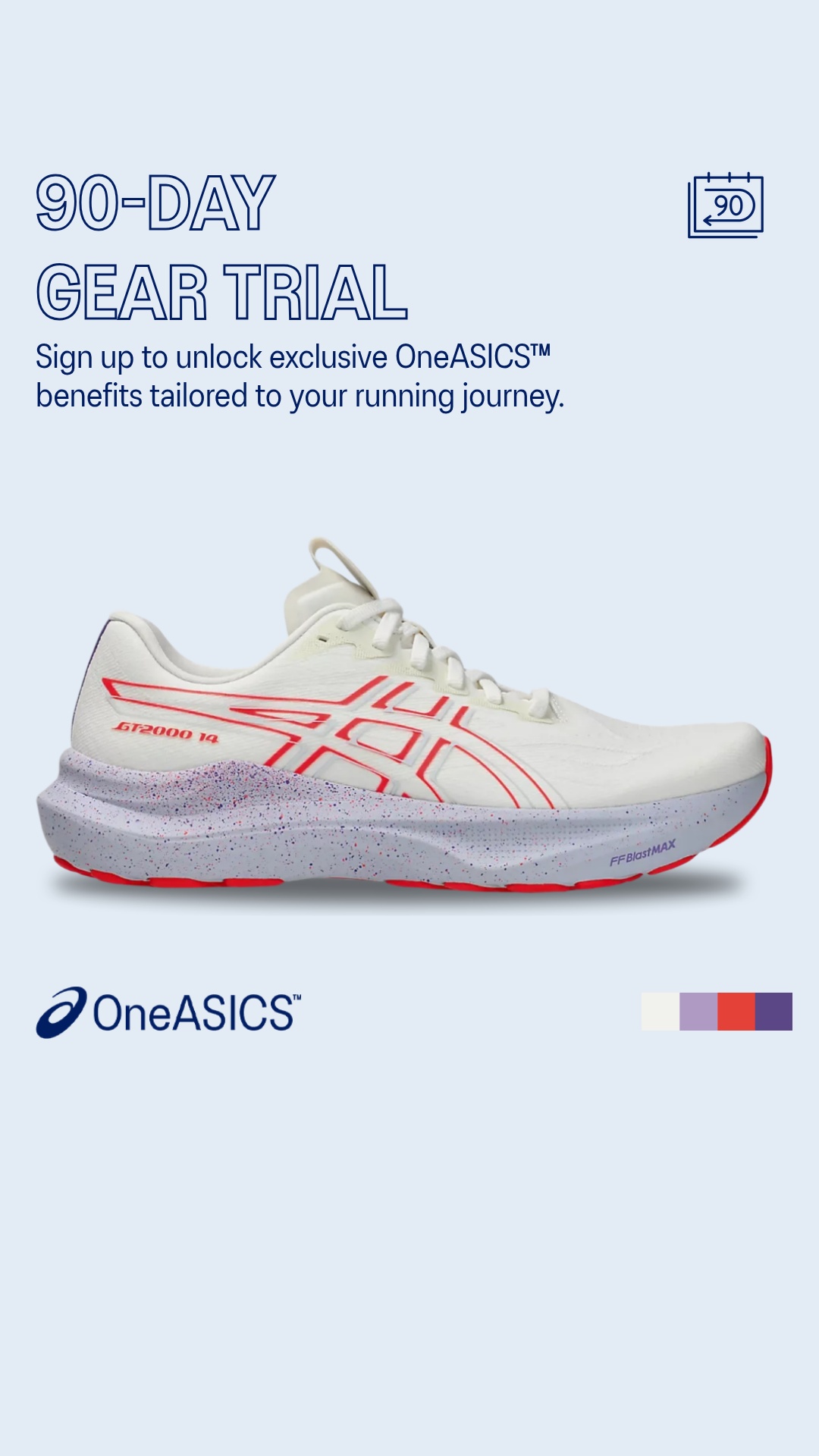 ASICS image ad — Join OneASICS for Free