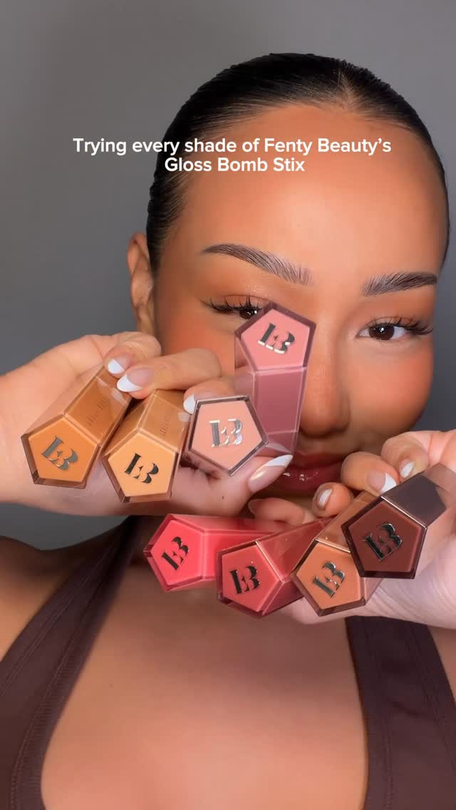 Fenty Beauty video ad — Gloss Bomb Stix Swatching