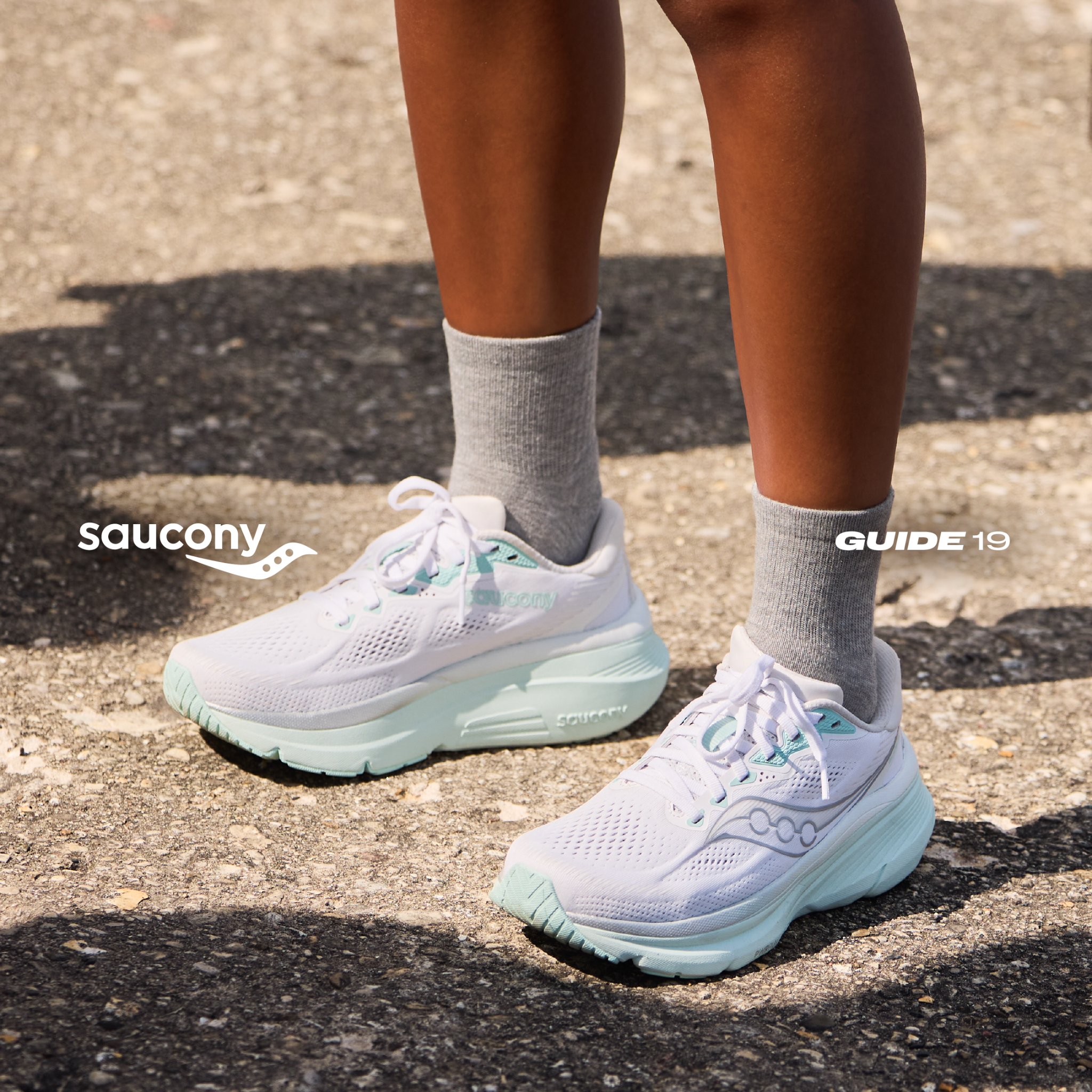 Saucony image ad — New Guide 19
