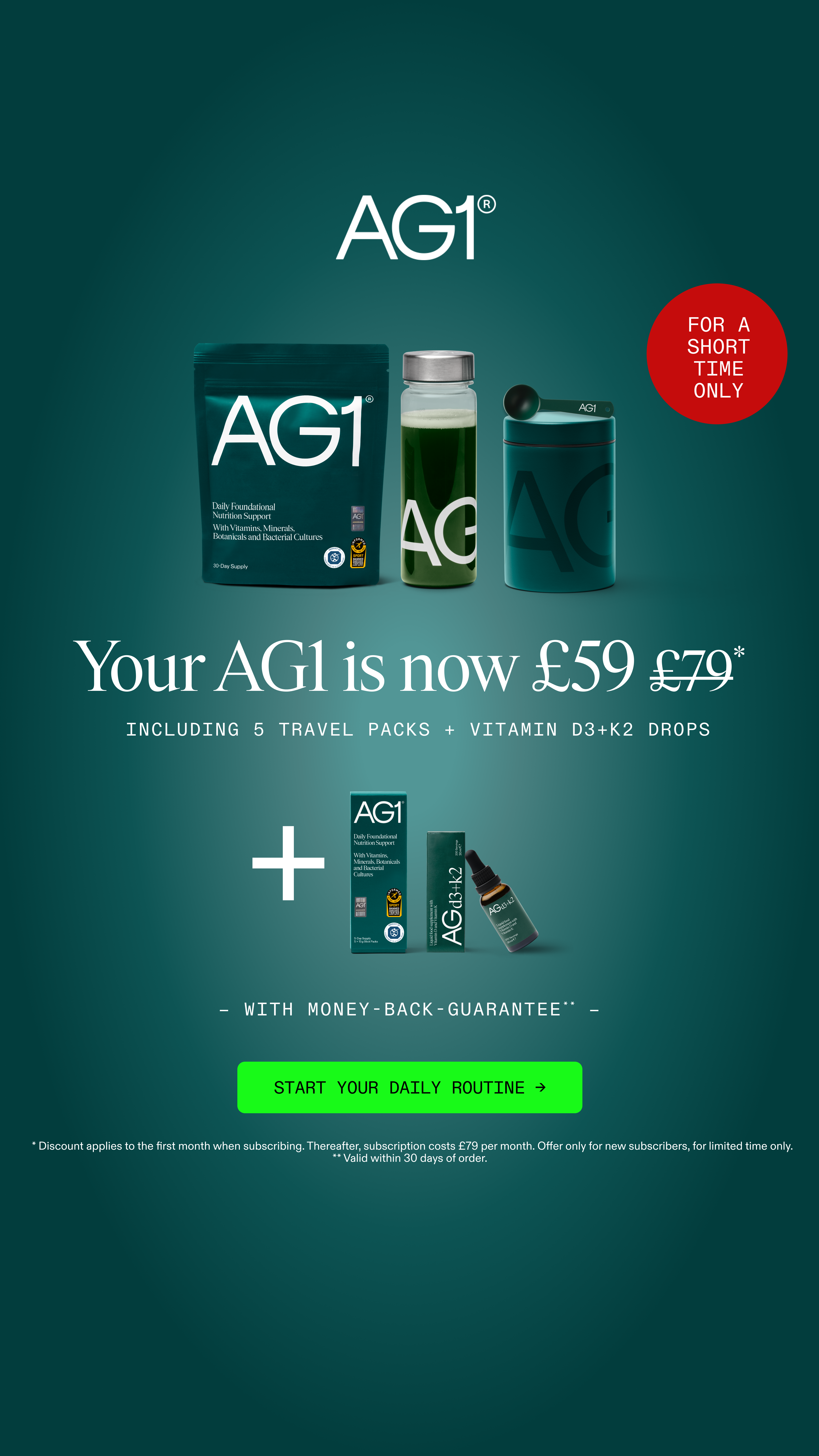 AG1 by Athletic Greens image ad example