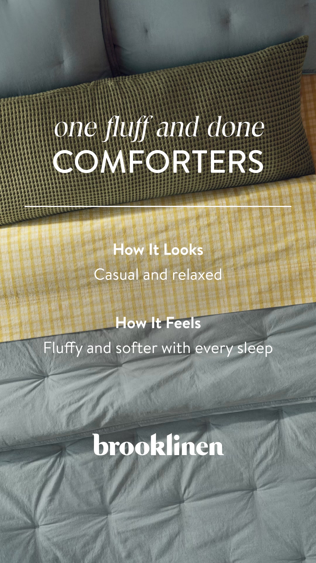 Brooklinen video ad — No Duvet Cover Required